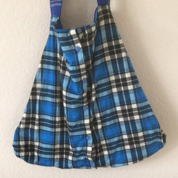 Y2K BOHO Bag Reversable Buttondown Shoulder Hobo - Picture 8 of 10